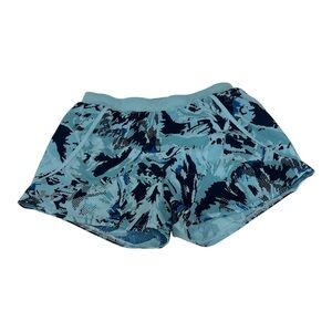 under armour Women's Blue Patterned woven adapt athletic running shorts Shorts S